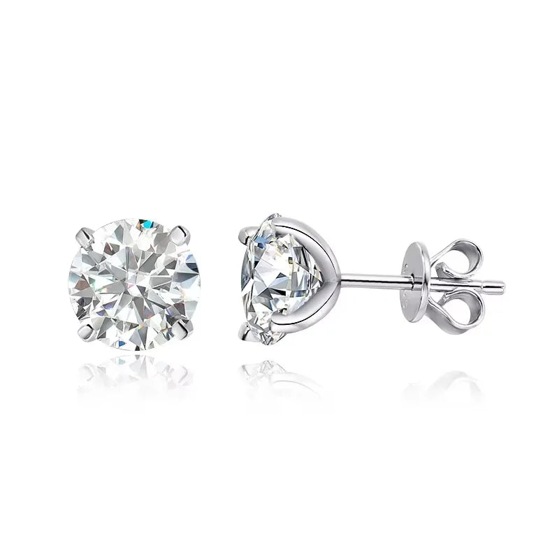 Sterling Silver Moissanite Studs
