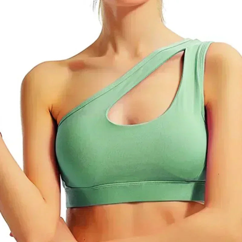 One-Shoulder Wireless Sports Bra