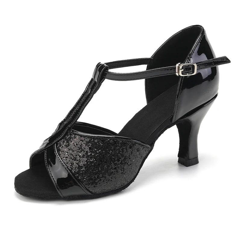 Hot Selling Women Professional Dancing Shoes Ballroom Dance Shoes Ladies Latin Dance Shoes Heeled 5CM/7CM
