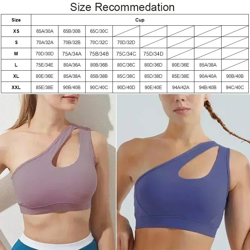 One-Shoulder Wireless Sports Bra