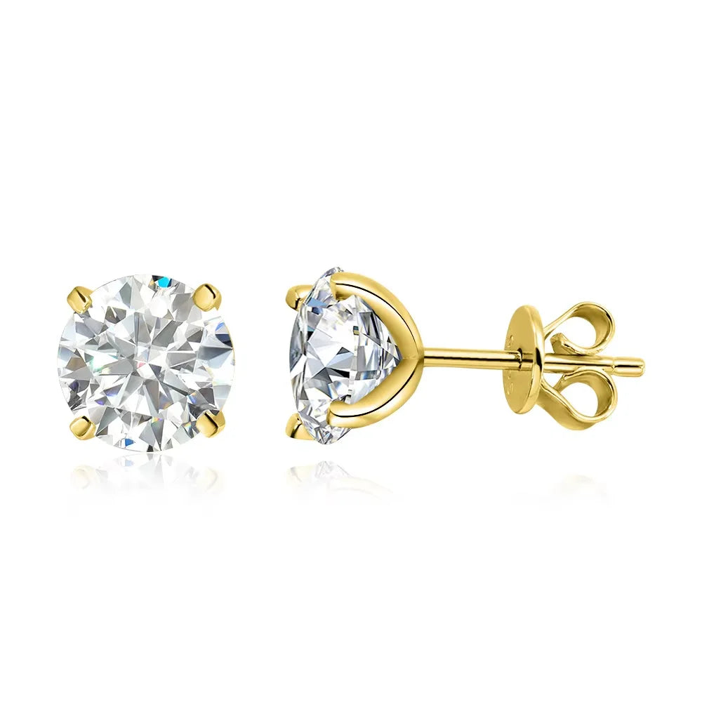 Sterling Silver Moissanite Studs