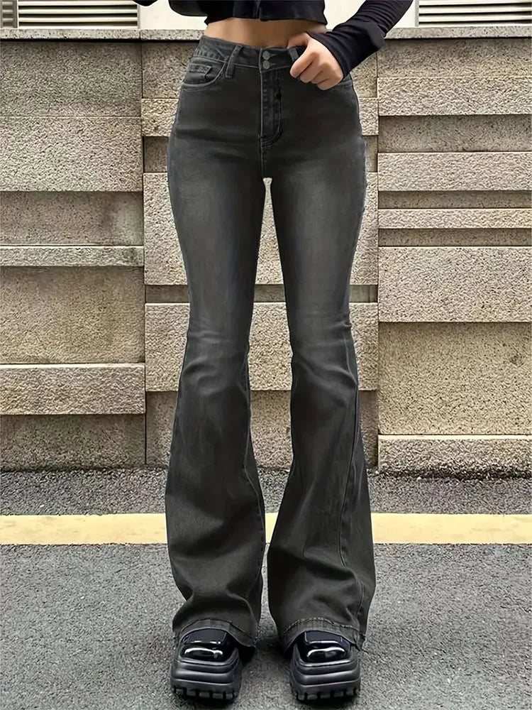 High Waist Bell-Bottom Jeans