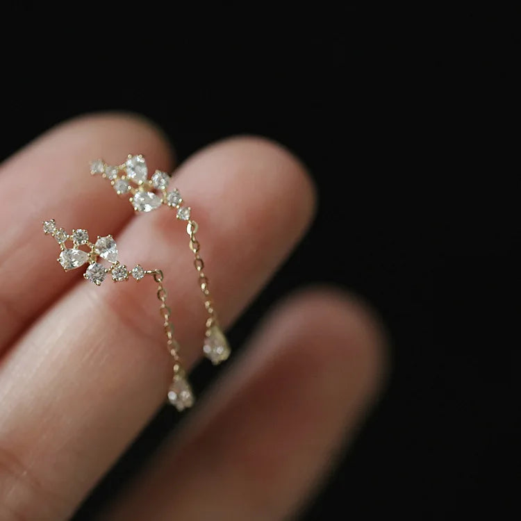 Shiny Zircon Square Studs