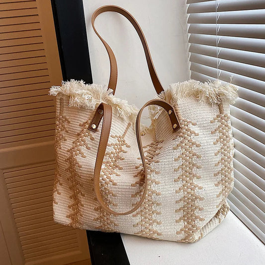 Striped Large Beach Tote