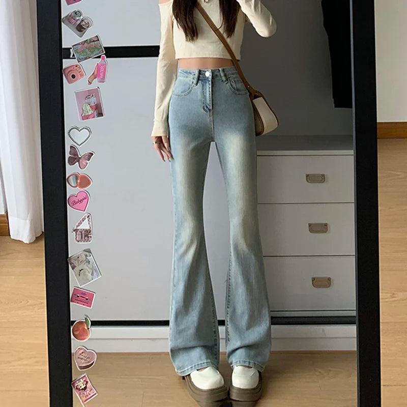 High Waist Bell-Bottom Jeans