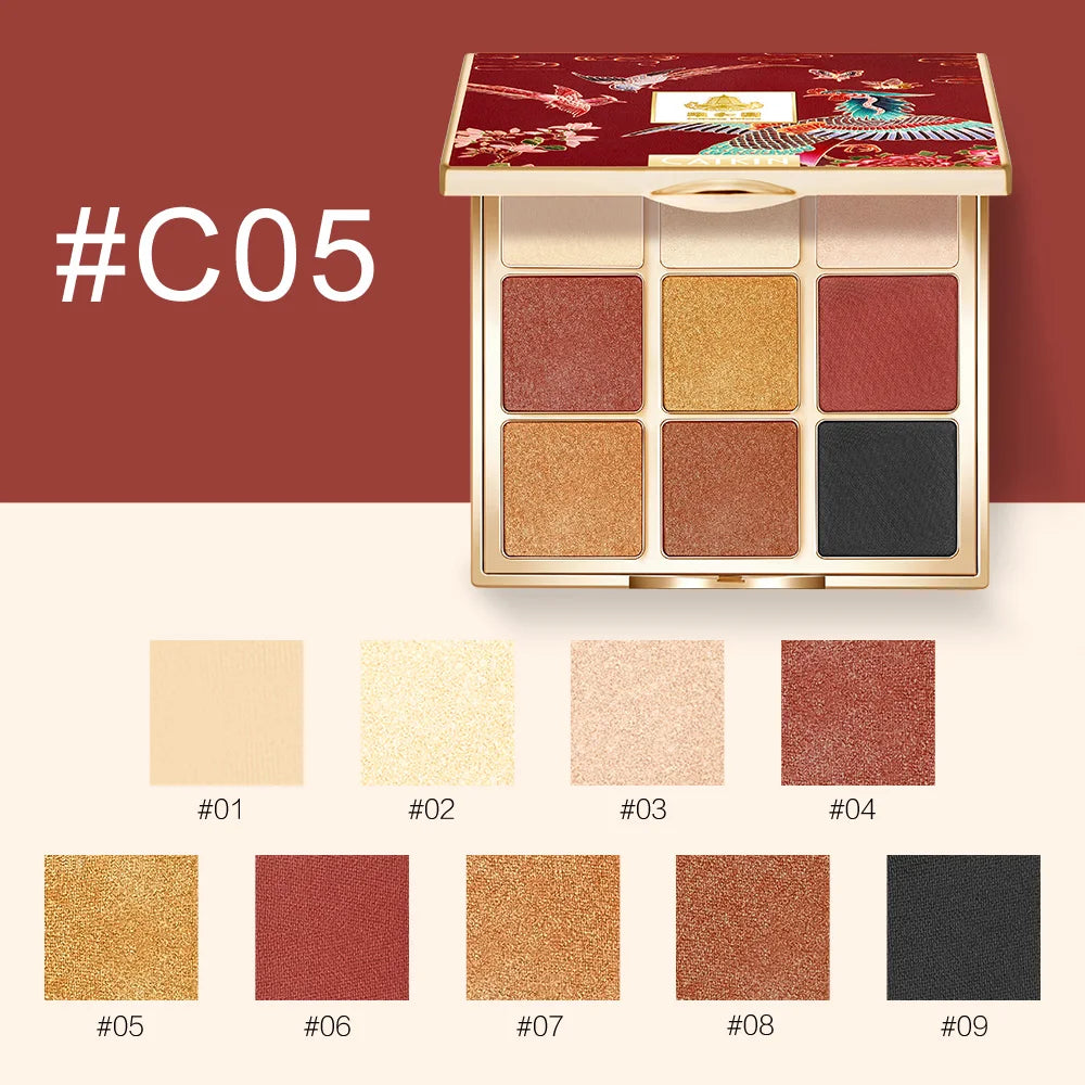 Nine-Color Pigmented Eyeshadow Palette