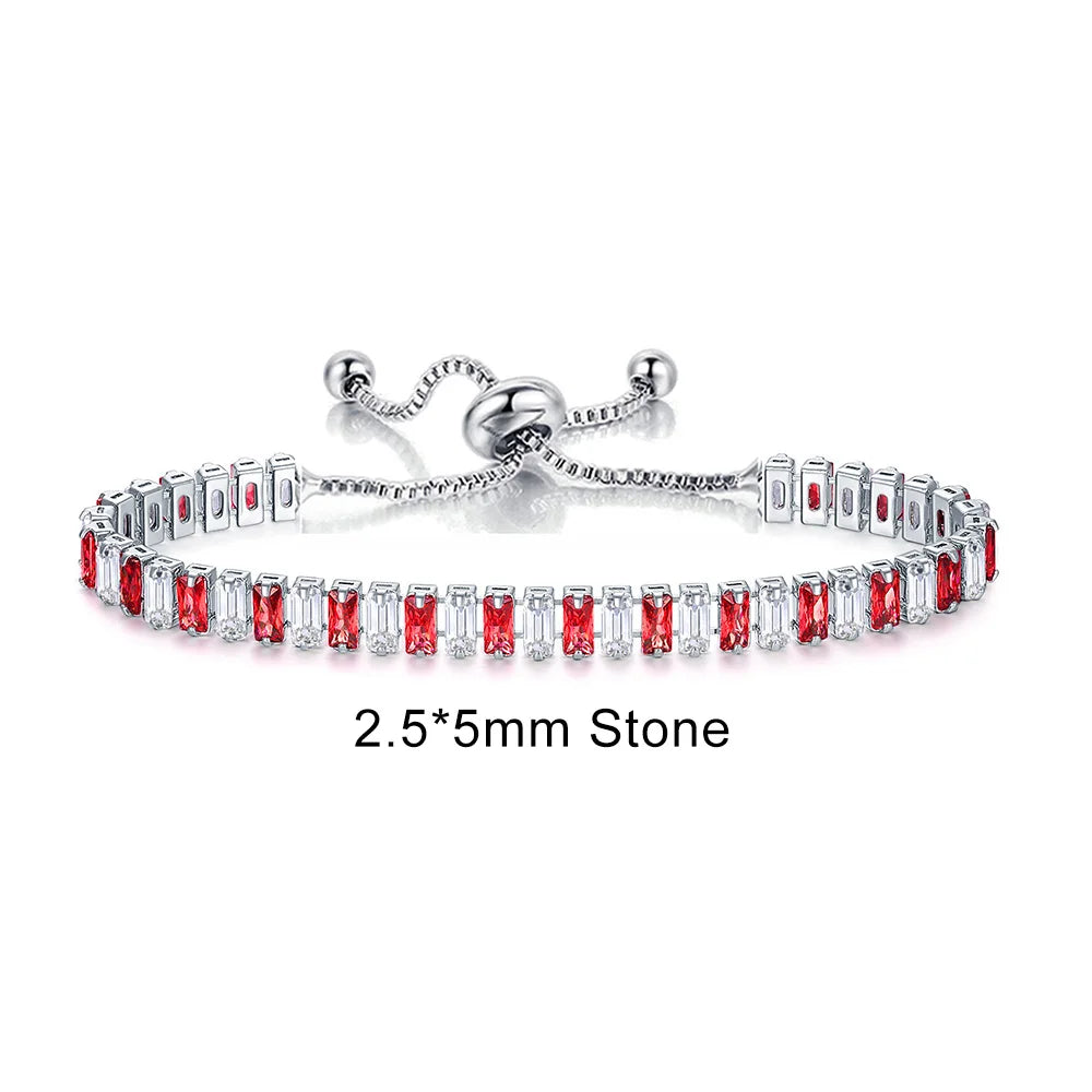 Rainbow Zircon Tennis Bracelet