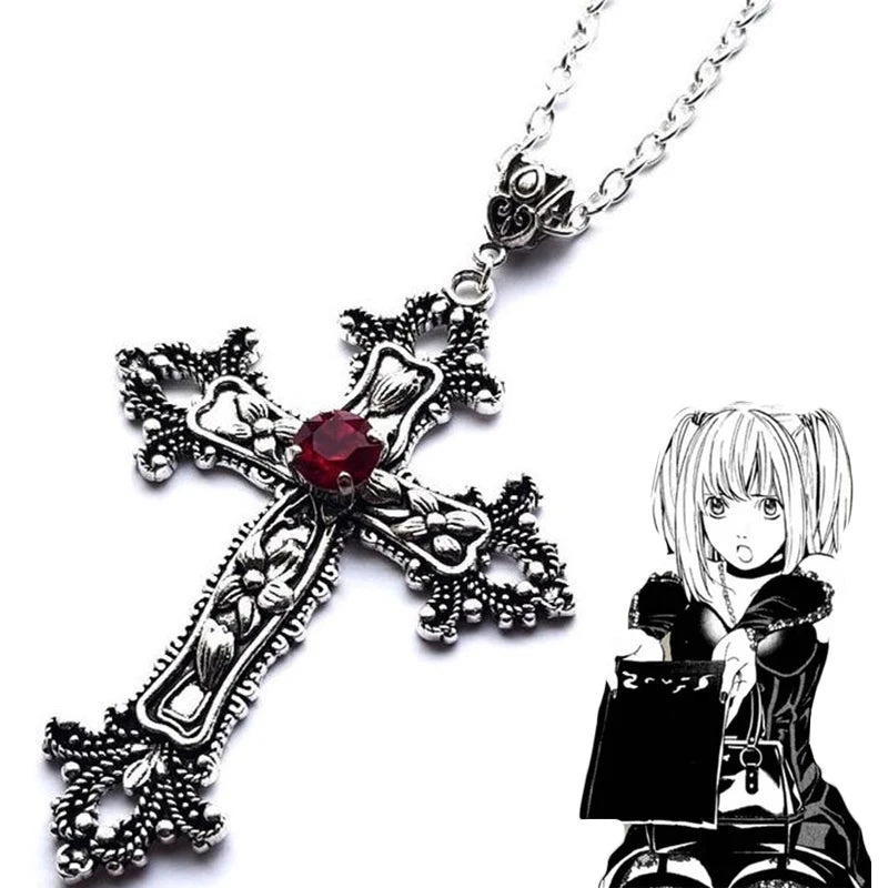 Crystal Cross Gothic Necklace