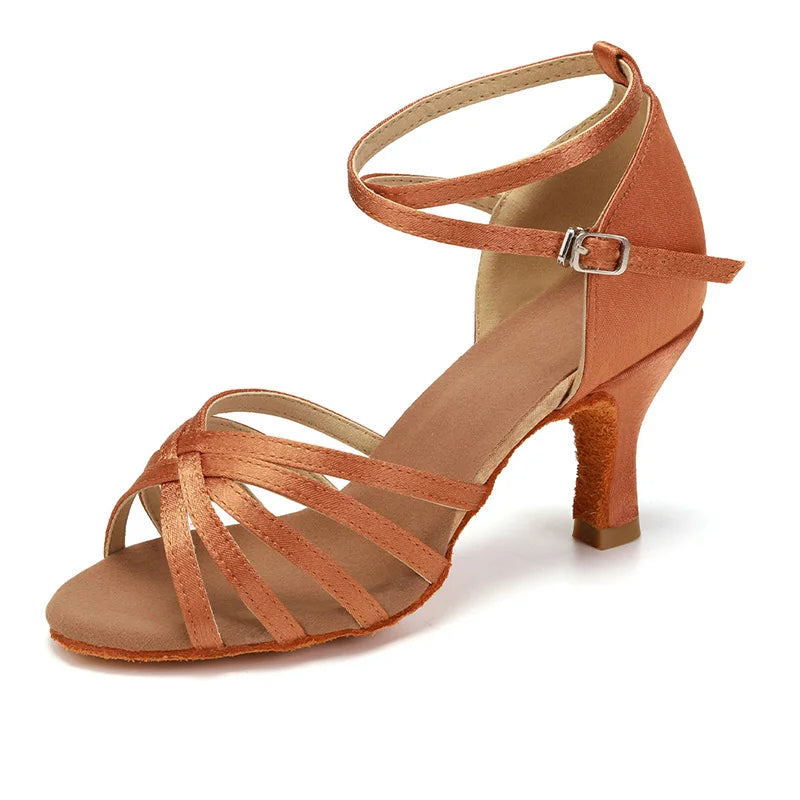 Hot Selling Women Professional Dancing Shoes Ballroom Dance Shoes Ladies Latin Dance Shoes Heeled 5CM/7CM