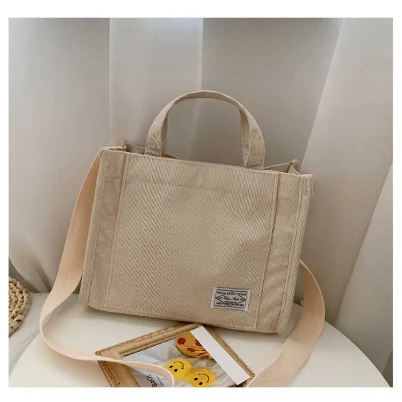 Corduroy Travel Crossbody Tote