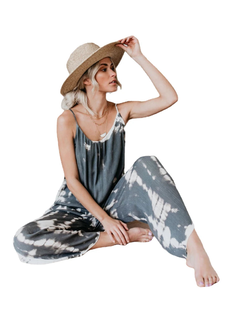 Printed Wide Leg Jumpsuit