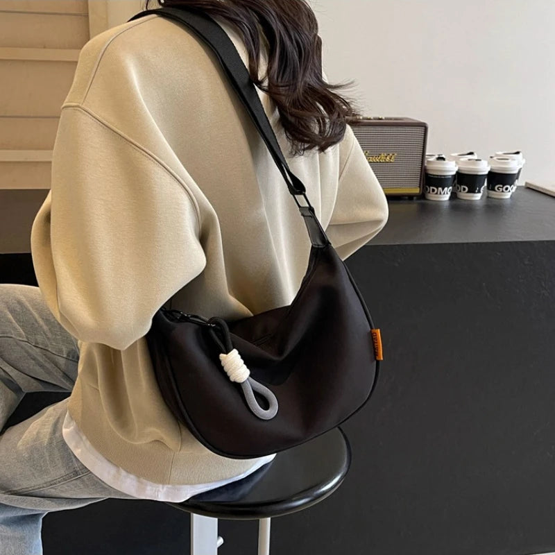 Wide Strap Dumpling Bag