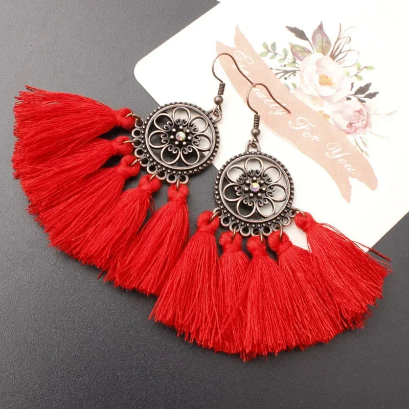 Bohemian Tassel Fringe Earrings