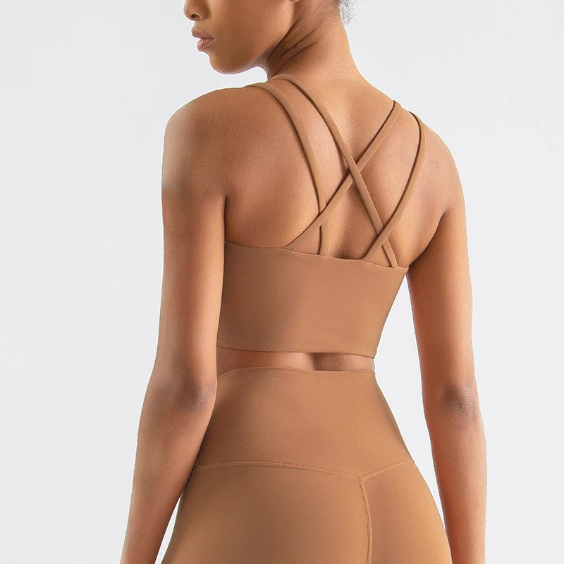 Elastic Cross-Back Sports Bra