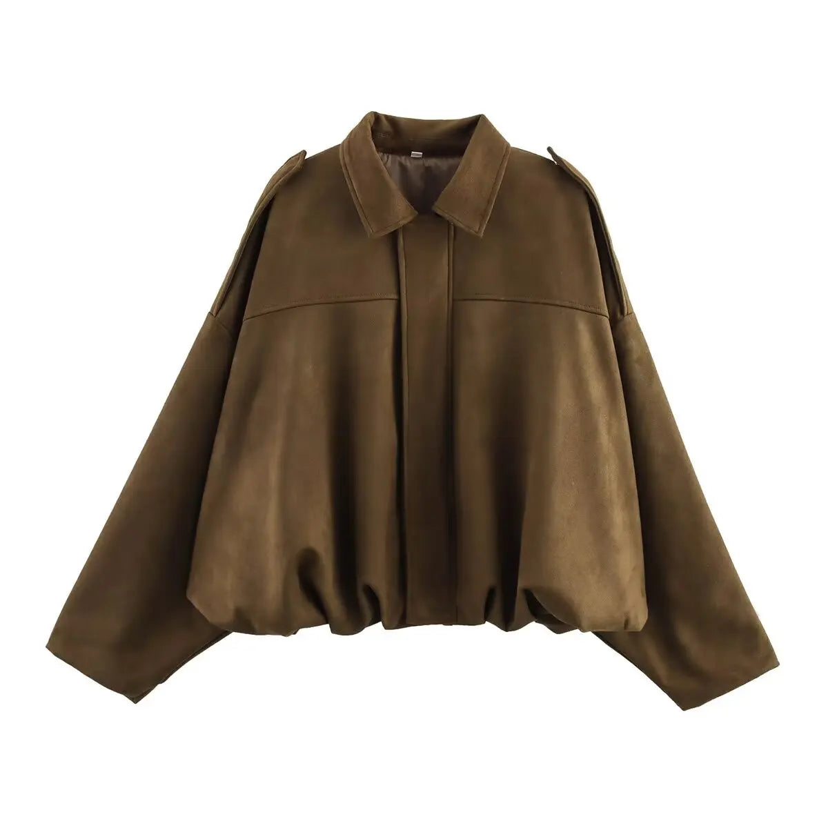Textured Suede Bomber Jacket