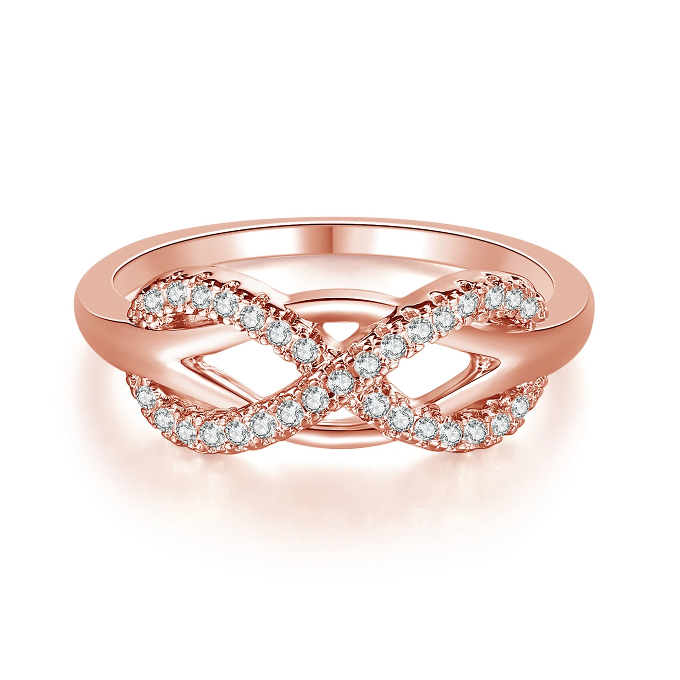 Couple Infinity Love Rings For Women Ladies Jewellery Double Color Dainty Wedding Engagement Gift Promise Rings Jewelry DZR029