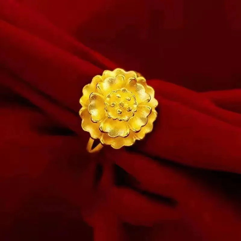 Blooming Gold Flower Ring
