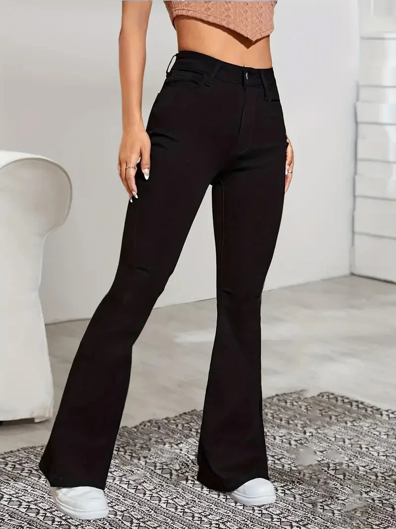 High Waist Bell-Bottom Jeans
