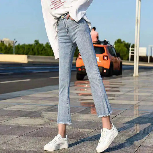 High-Waist Stretch Flare Jeans