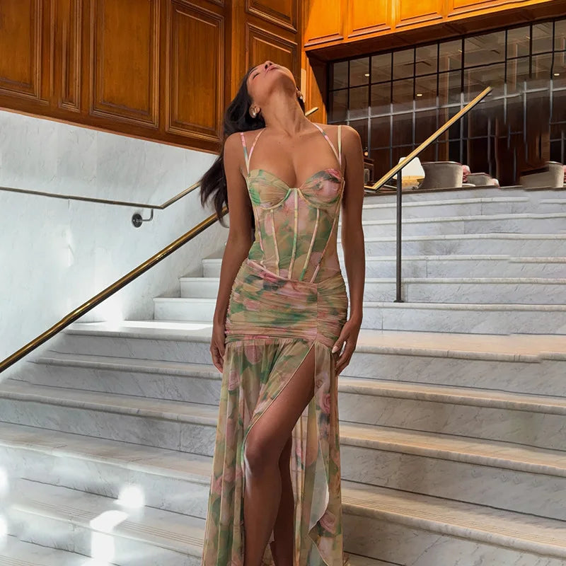 Floral Split Maxi Dress