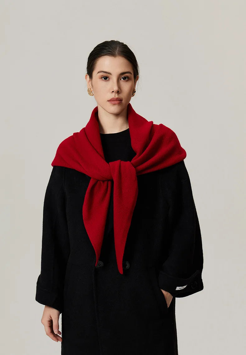 Women's Casual Solid Color Knitted Scarf for Autumn And Winter Warm Cozy Fashion Accessory