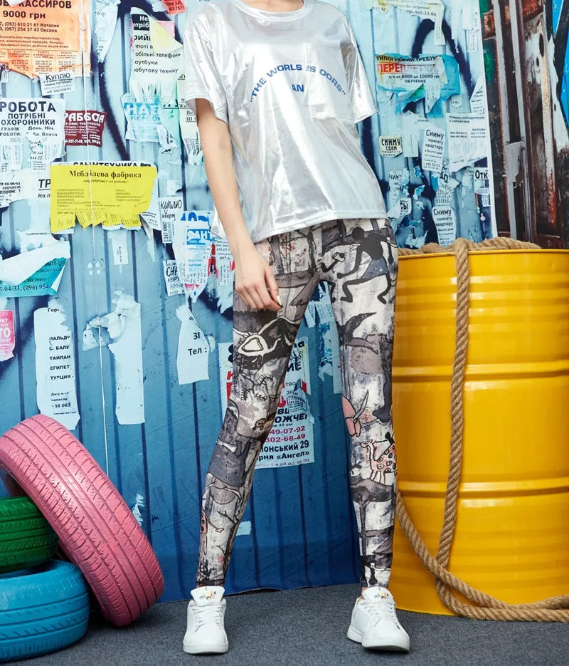 Colorful Leopard Street Leggings