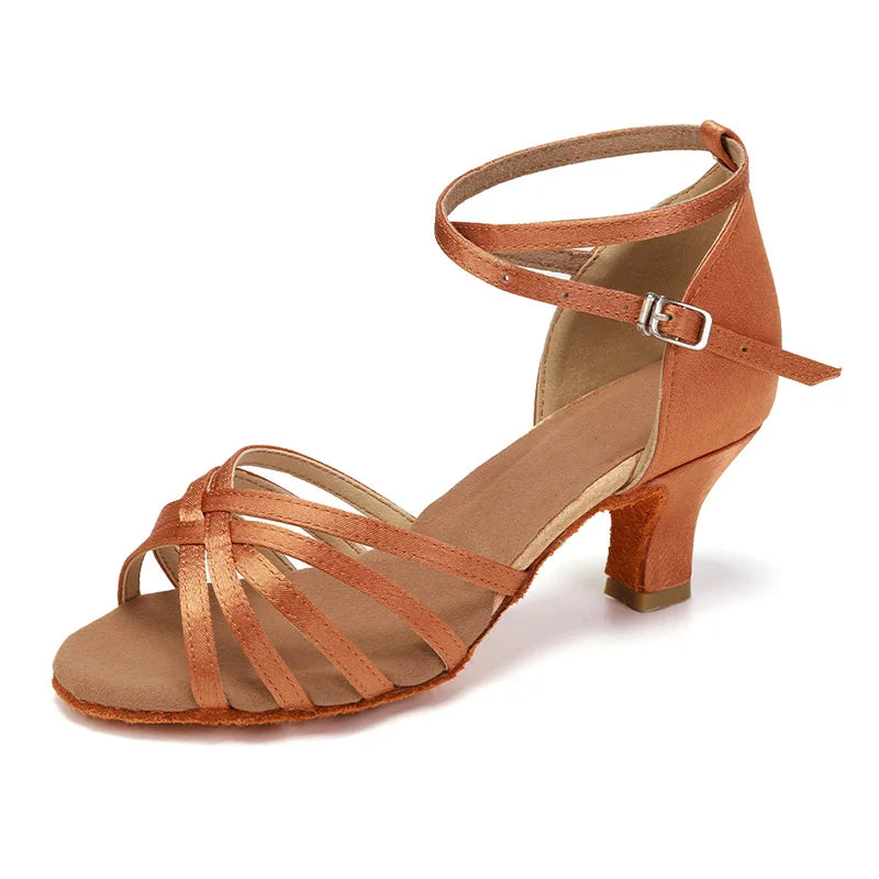 Hot Selling Women Professional Dancing Shoes Ballroom Dance Shoes Ladies Latin Dance Shoes Heeled 5CM/7CM