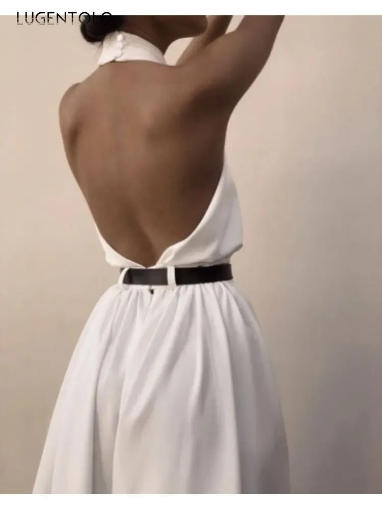 Backless Halter Street Jumpsuit