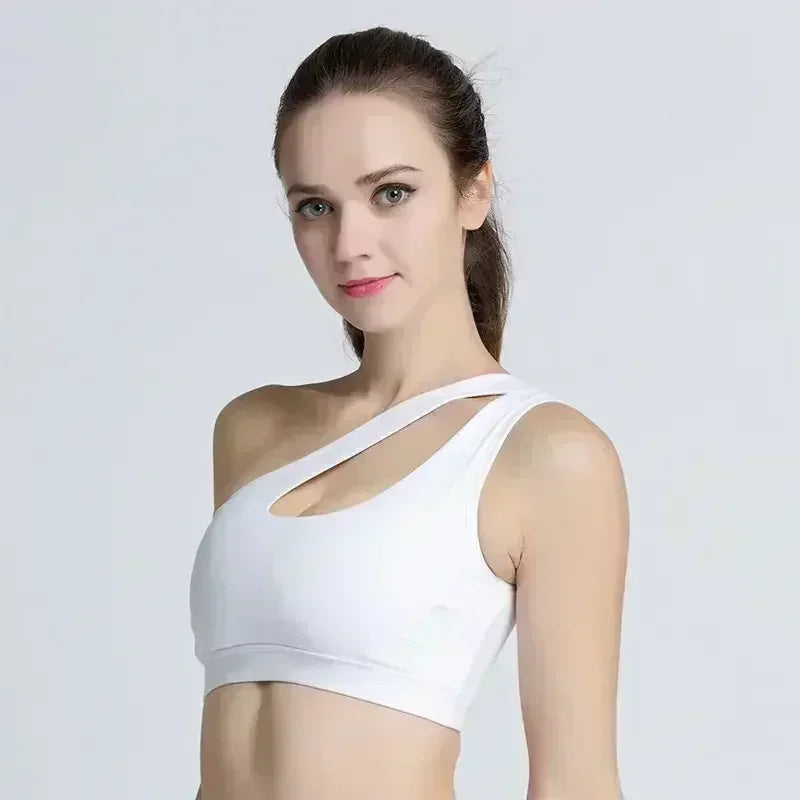 One-Shoulder Wireless Sports Bra