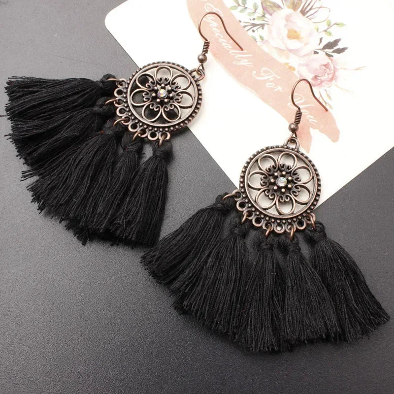 Bohemian Tassel Fringe Earrings