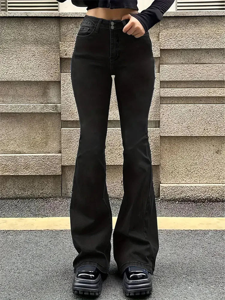 High Waist Bell-Bottom Jeans