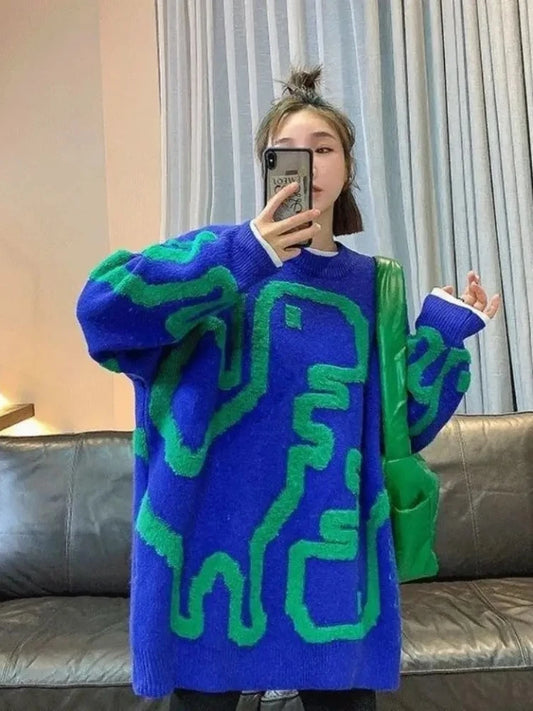 Korobov Japanese Vintage Elegant O Neck Women Sweaters Flower Embroidery Sueter Mujer Korean Chic Streetwear Jumper Femme