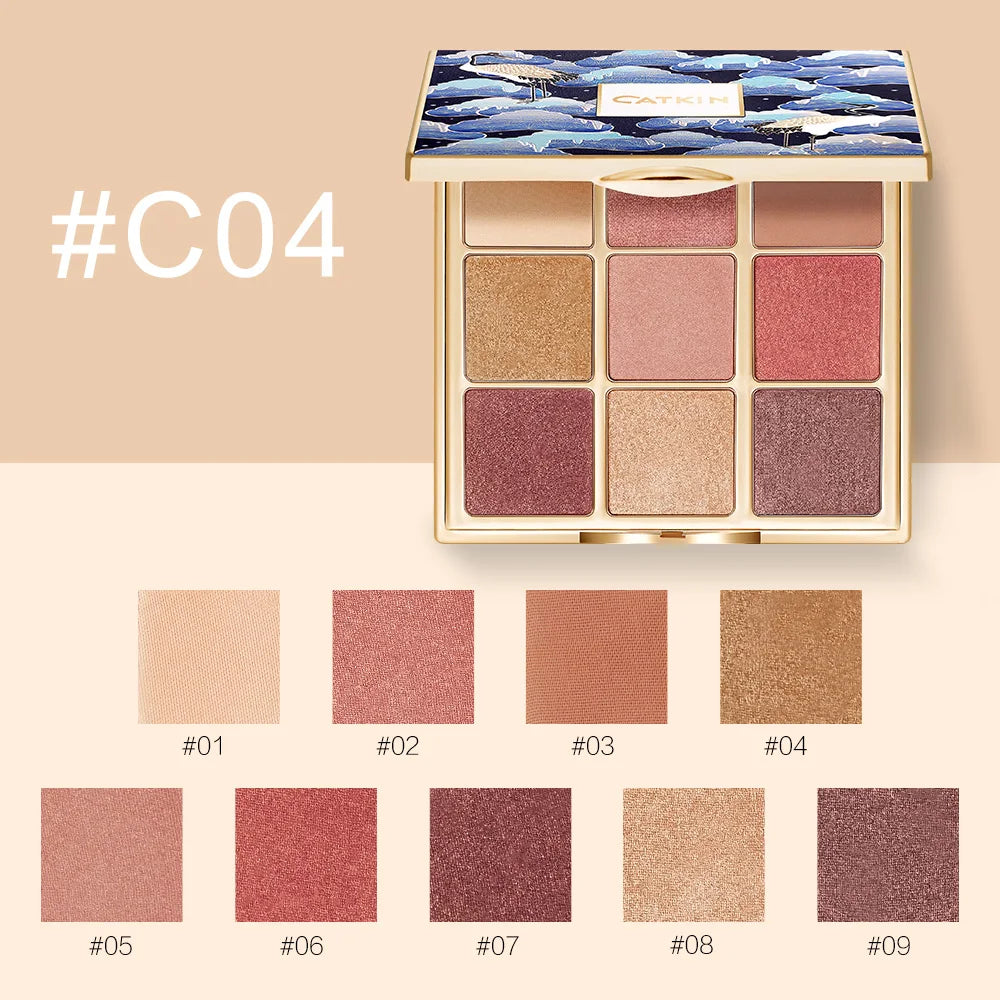 Nine-Color Pigmented Eyeshadow Palette