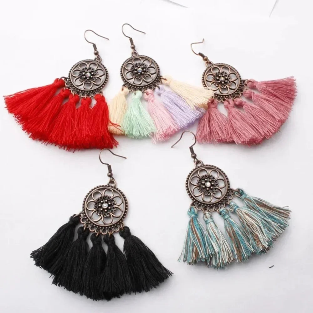 Bohemian Tassel Fringe Earrings