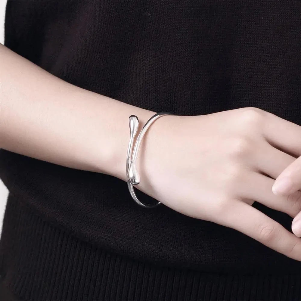 Sterling Silver Waterdrop Cuff