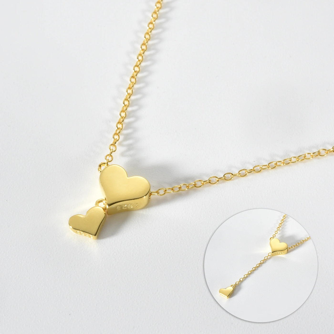 Adjustable Sterling Heart Necklace