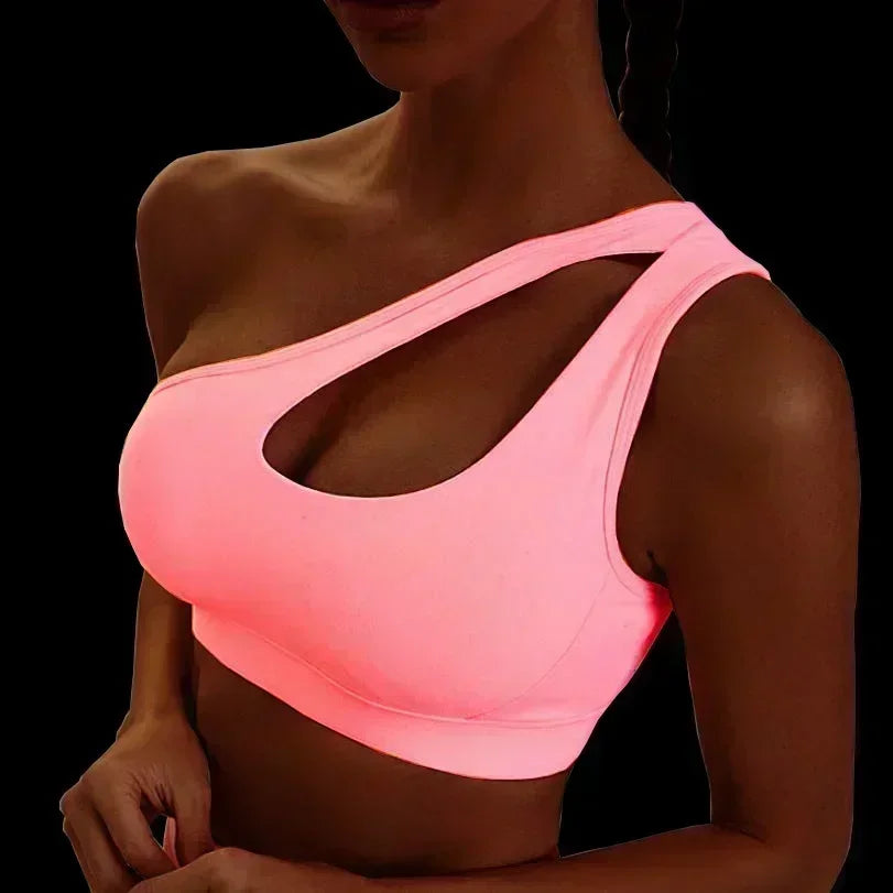 One-Shoulder Wireless Sports Bra