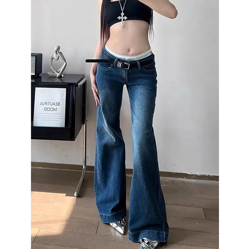 Low-Rise Y2K Flare Jeans
