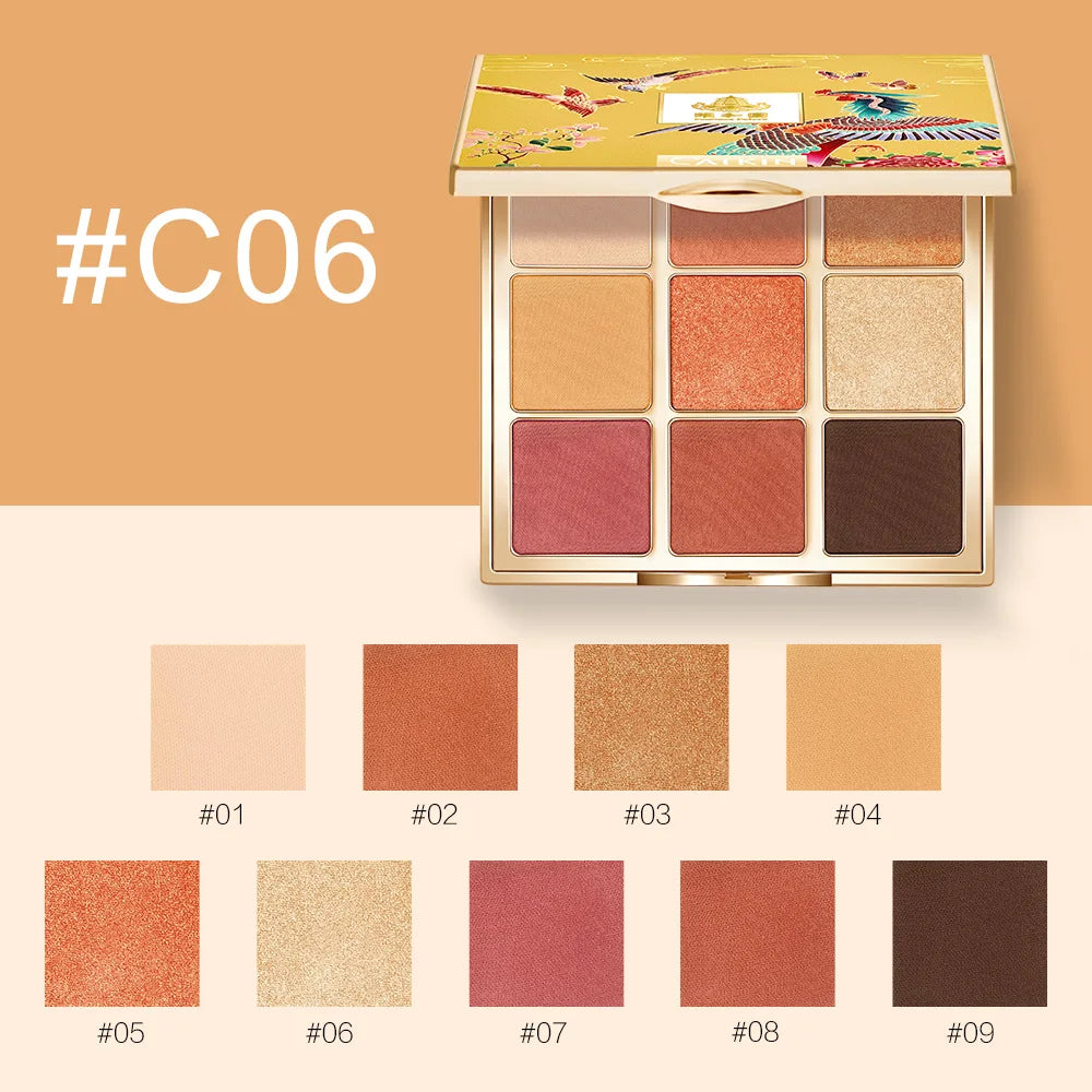 Nine-Color Pigmented Eyeshadow Palette