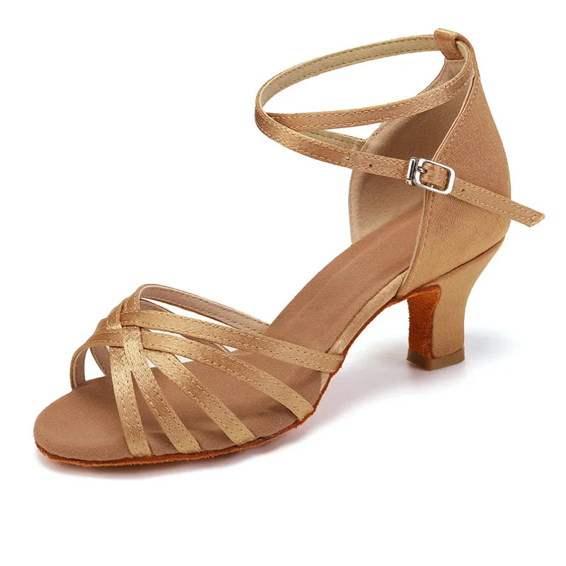 Hot Selling Women Professional Dancing Shoes Ballroom Dance Shoes Ladies Latin Dance Shoes Heeled 5CM/7CM