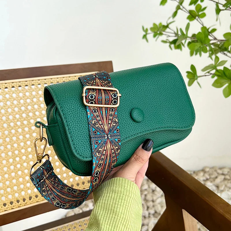 Wide Strap Crossbody Bag