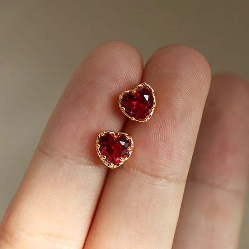 Shiny Zircon Square Studs