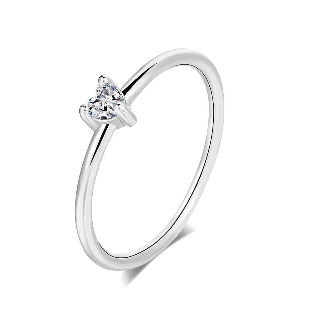 Sweetheart Zircon Proposal Ring
