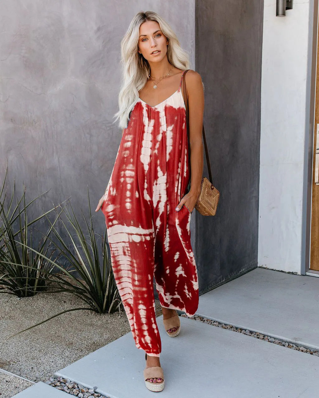Printed Wide Leg Jumpsuit