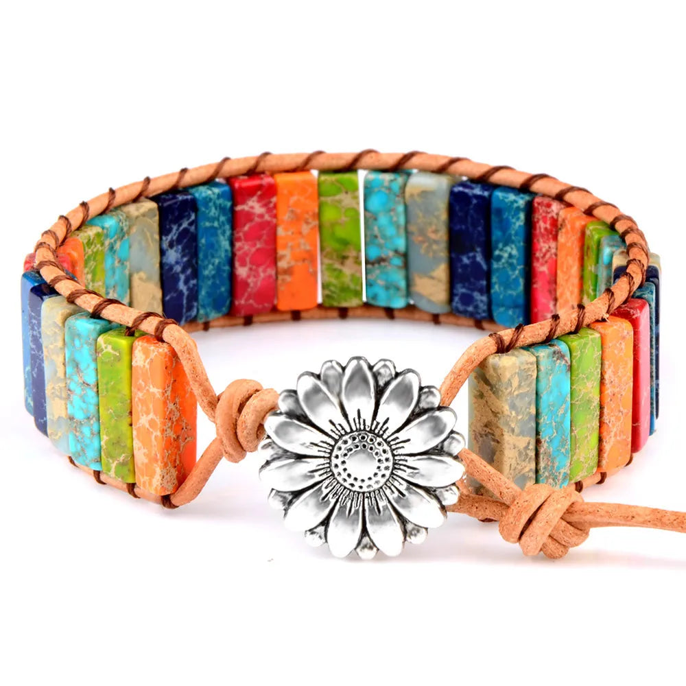 Natural Stone Leather Wrap