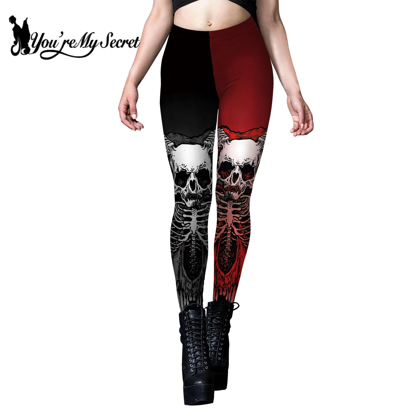Halloween Skeleton Print Leggings