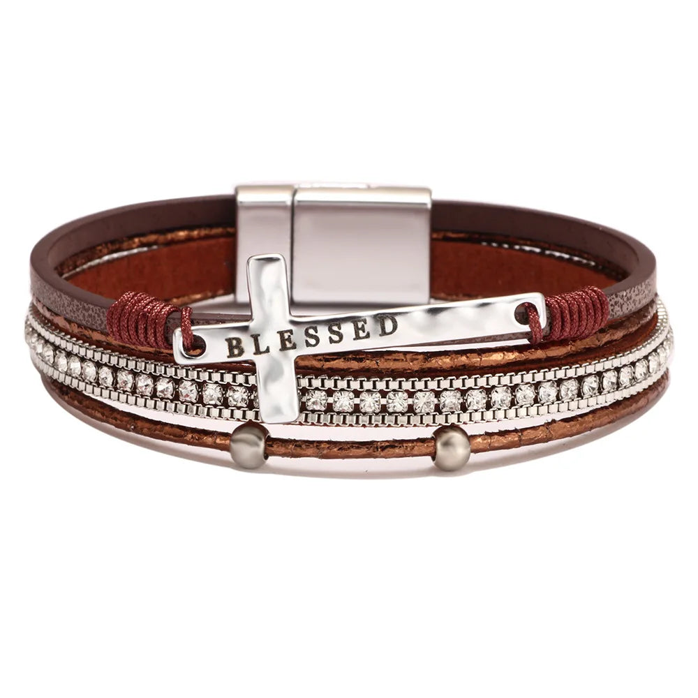 Western Cross Rope Bracelet