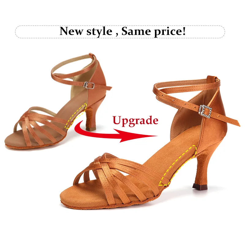 Hot Selling Women Professional Dancing Shoes Ballroom Dance Shoes Ladies Latin Dance Shoes Heeled 5CM/7CM