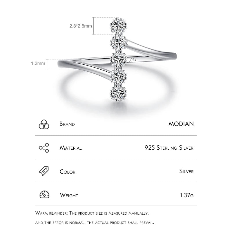 Sterling Silver Zircon Band