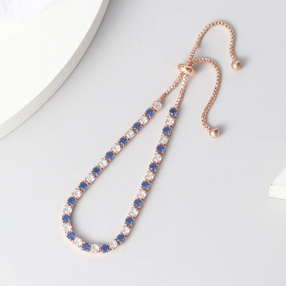 Rainbow Zircon Tennis Bracelet